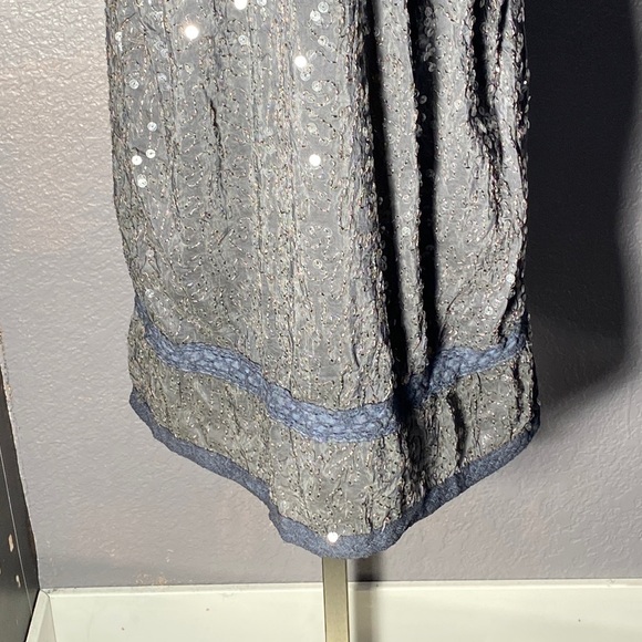 MIILLA - NWT - stretchy olive dress w sequins, adj. straps, lined - L - Picture 4 of 16